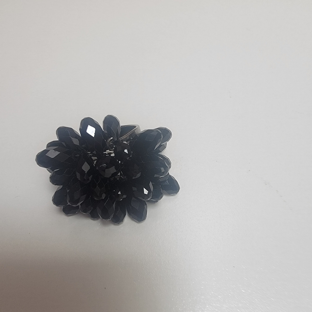 Black Swarofski Crystal Ring